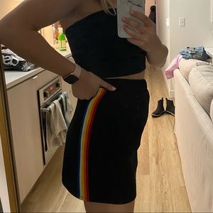 rainbow stripe stretchy skirt🌈